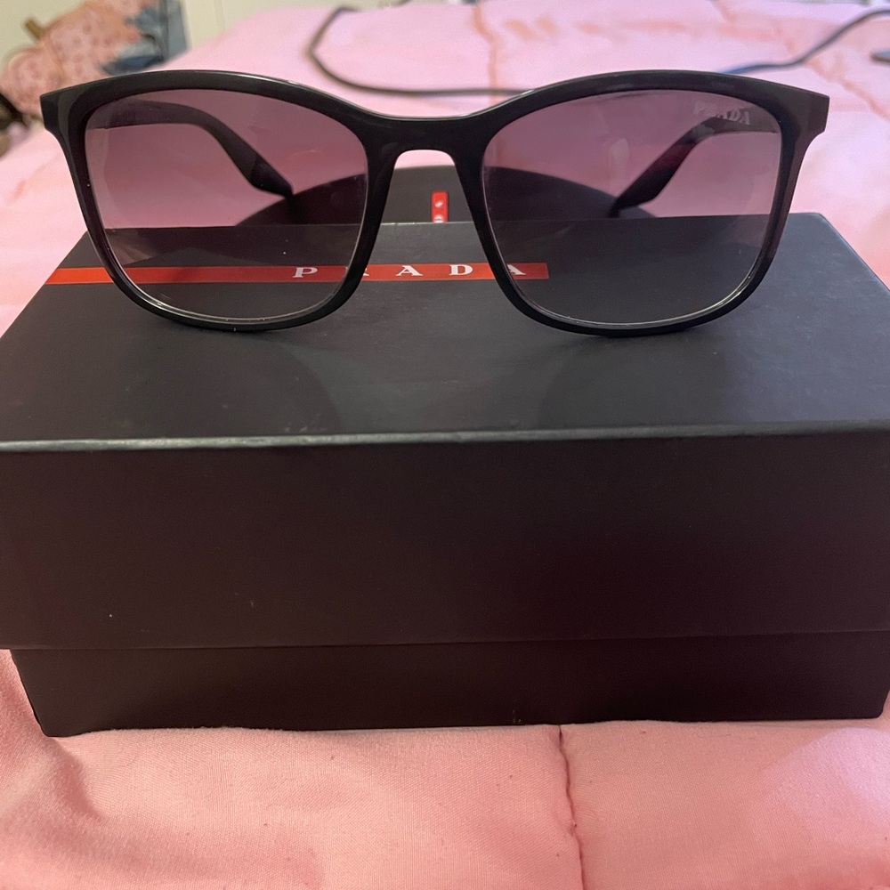 Prada Black and Red Men's Sunglasses